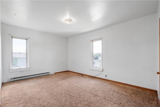 625 N Main St, City Of Washington, PA 15301 - spare room with a baseboard radiator and carpet