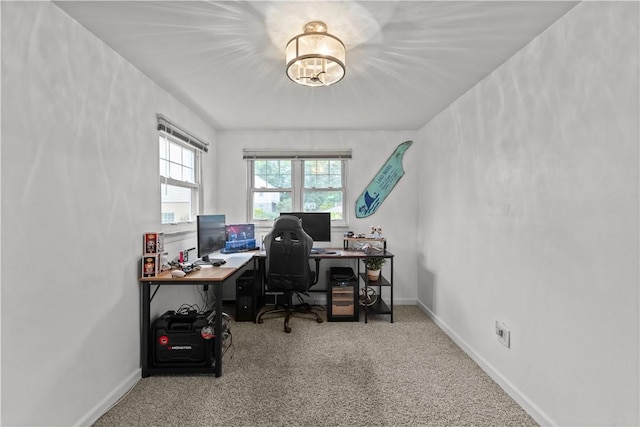 217 Westmont Rd, Ross Twp, PA 15237 - carpeted office space featuring baseboards and a chandelier