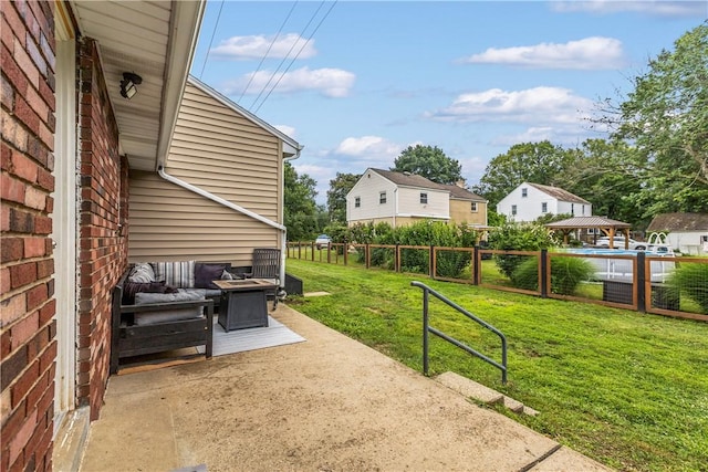 217 Westmont Rd, Ross Twp, PA 15237 - view of patio with an outdoor fire pit and a residential view