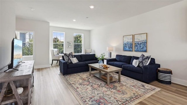 527 Cooper St Unit 3, Mccandless, PA 15090 - living room featuring light wood-style floors and recessed lighting
