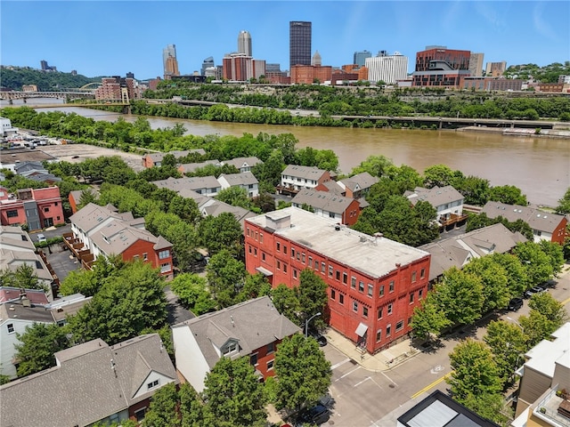 30 S 18th St, South Side, PA 15203 - aerial view of a notable bridge, a nearby body of water, and skyline