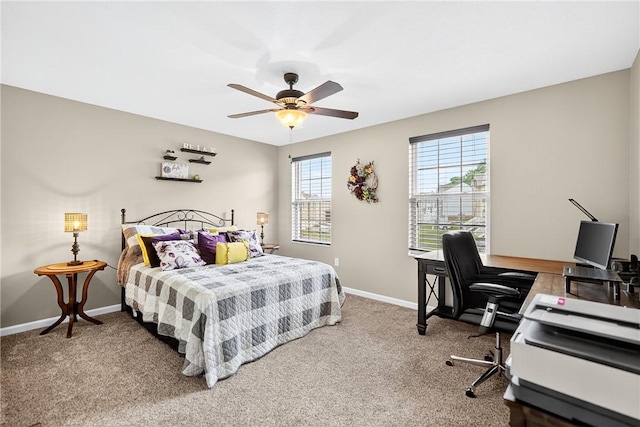 2000 Moccasin Dr, South Strabane, PA 15301 - bedroom featuring carpet floors, an office area, and ceiling fan