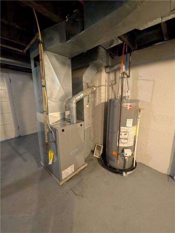 1819 Scott St, Mckeesport, PA 15132 - utility room with gas water heater and heating unit