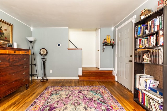 1029 3rd St, Baden, PA 15005 - living area with wood finished floors and baseboards