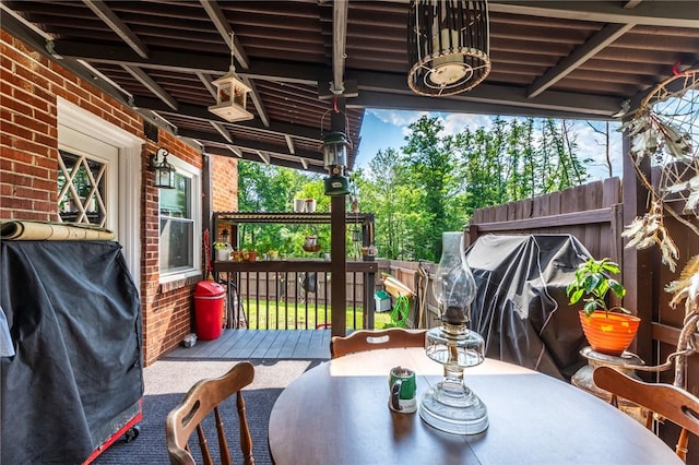 1029 3rd St, Baden, PA 15005 - deck featuring outdoor dining area and area for grilling