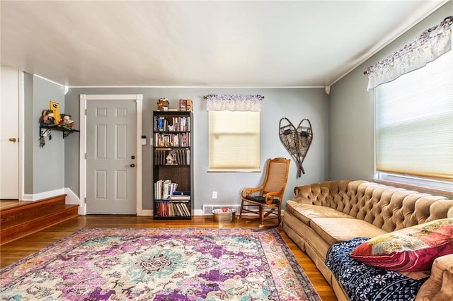 1029 3rd St, Baden, PA 15005 - sitting room with wood finished floors and baseboards