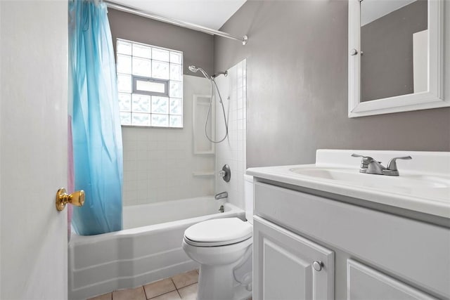 2324 Mcaleer Rd, Franklin Park, PA 15143 - full bath featuring shower / bath combination with curtain, vanity, and tile patterned flooring