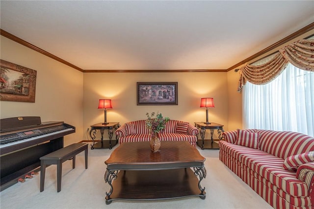 803 Birch Field Ct, Marshall, PA 15090 - living area featuring carpet and ornamental molding