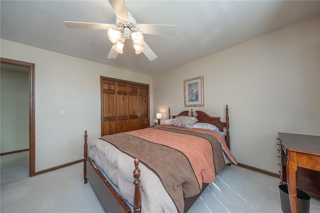803 Birch Field Ct, Marshall, PA 15090 - carpeted bedroom with a closet and a ceiling fan