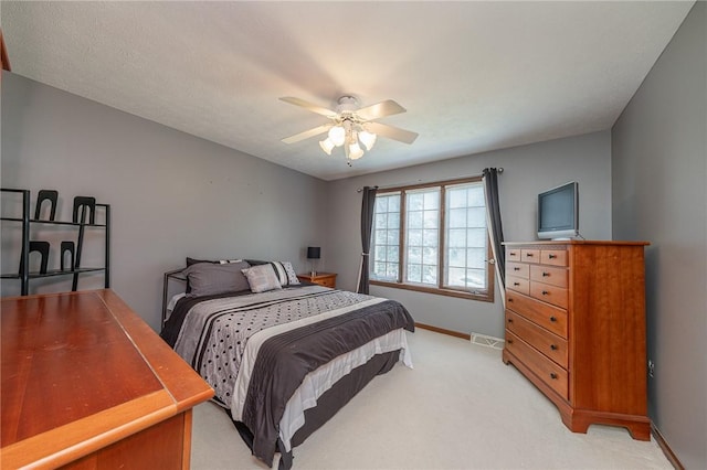 803 Birch Field Ct, Marshall, PA 15090 - bedroom with light carpet and ceiling fan