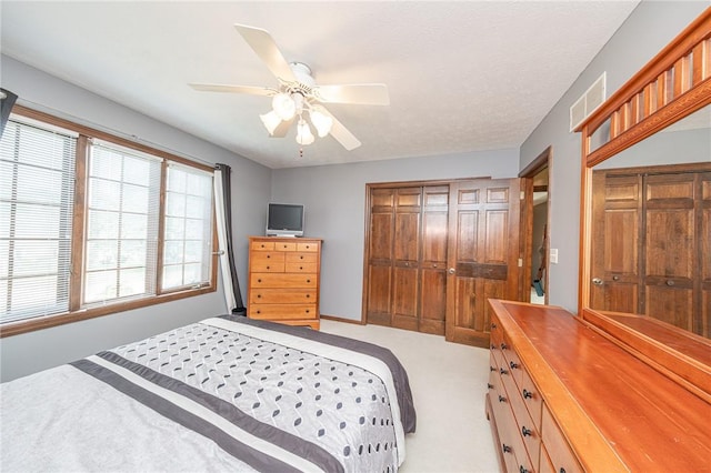 803 Birch Field Ct, Marshall, PA 15090 - bedroom featuring light carpet, a closet, and a ceiling fan
