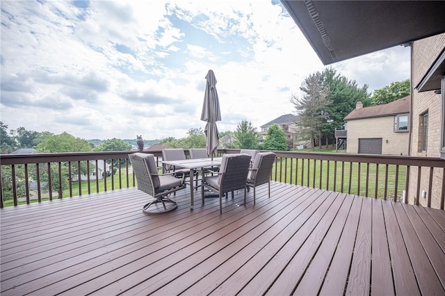 803 Birch Field Ct, Marshall, PA 15090 - deck with outdoor dining space and a yard