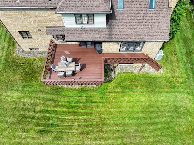 803 Birch Field Ct, Marshall, PA 15090 - rear view of property with a shingled roof and a deck
