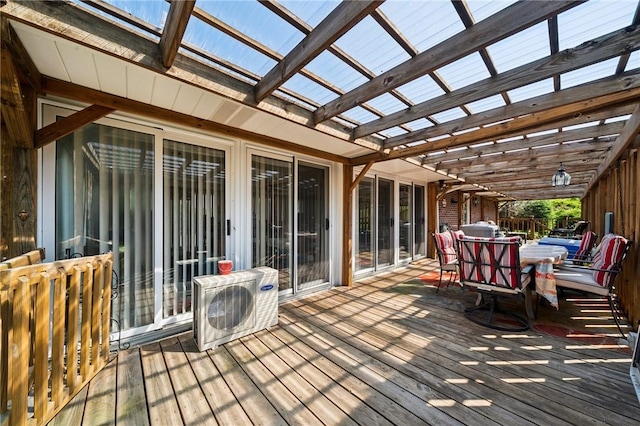 161 Thorne Dr N, Franklin Twp, PA 15301 - wooden deck featuring outdoor dining space and a pergola