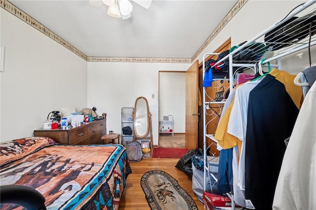 161 Thorne Dr N, Franklin Twp, PA 15301 - bedroom with wood finished floors and a ceiling fan