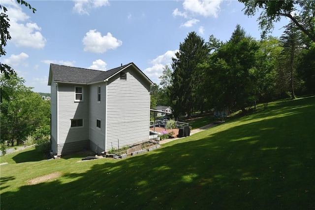 226 Johnston St, Cecil, PA 15057 - view of home's exterior with a lawn and a shingled roof