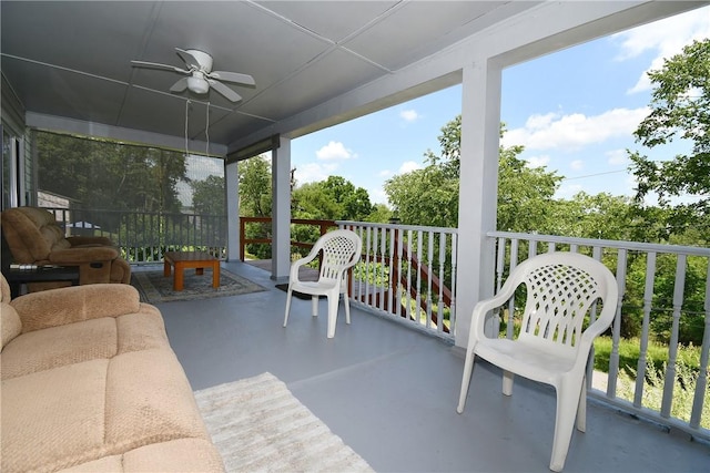 226 Johnston St, Cecil, PA 15057 - sunroom / solarium with ceiling fan