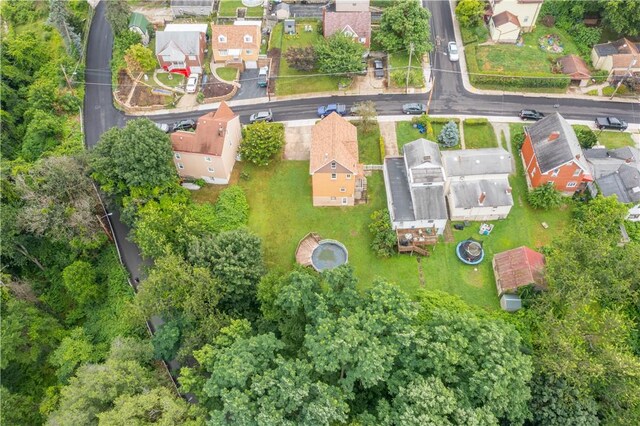 1810 Fairland St, Carrick, PA 15210 - aerial view of property and surrounding area with nearby suburban area