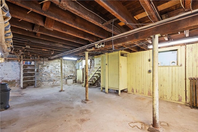 1810 Fairland St, Carrick, PA 15210 - unfinished basement with stairs