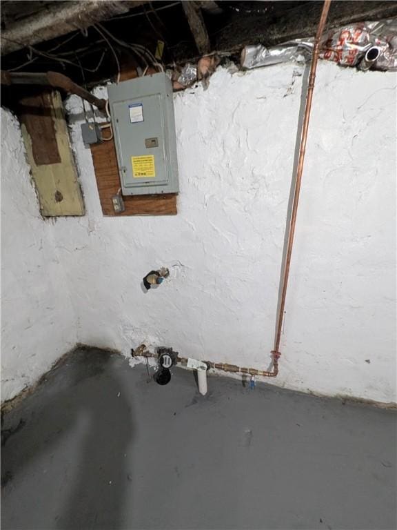 1837 Beech St, Mckeesport, PA 15132 - unfinished basement featuring electric panel