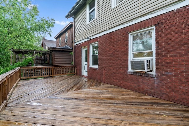 3001 Mount Allister Rd, Observatory Hill, PA 15214 - wooden deck with cooling unit