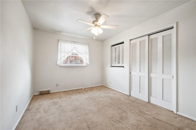 315 Olive St, Mccandless, PA 15237 - unfurnished bedroom with carpet floors, a closet, and a ceiling fan