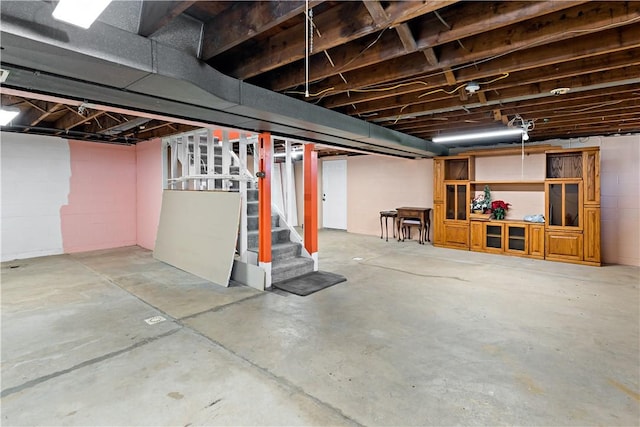 5342 Pleasant Unity Rd, Latrobe, PA 15650 - unfinished basement with stairway