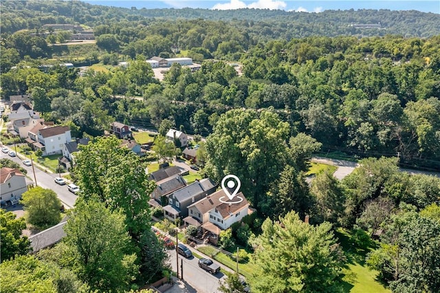 53 Fountain St, Crafton, PA 15205 - aerial overview of property's location featuring a heavily wooded area
