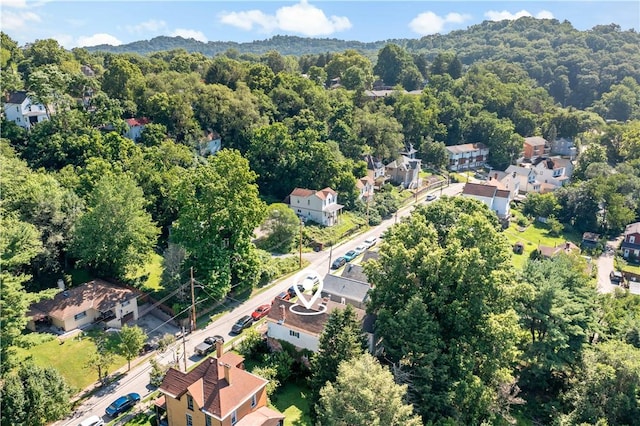 53 Fountain St, Crafton, PA 15205 - aerial view of property and surrounding area with a heavily wooded area