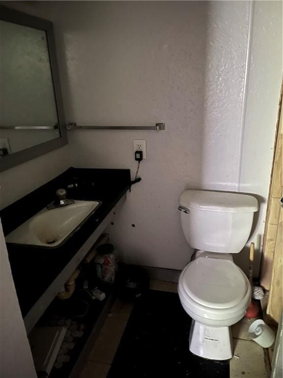 214 E Fairview Ave, Connellsville, PA 15425 - half bath featuring toilet and tile patterned flooring