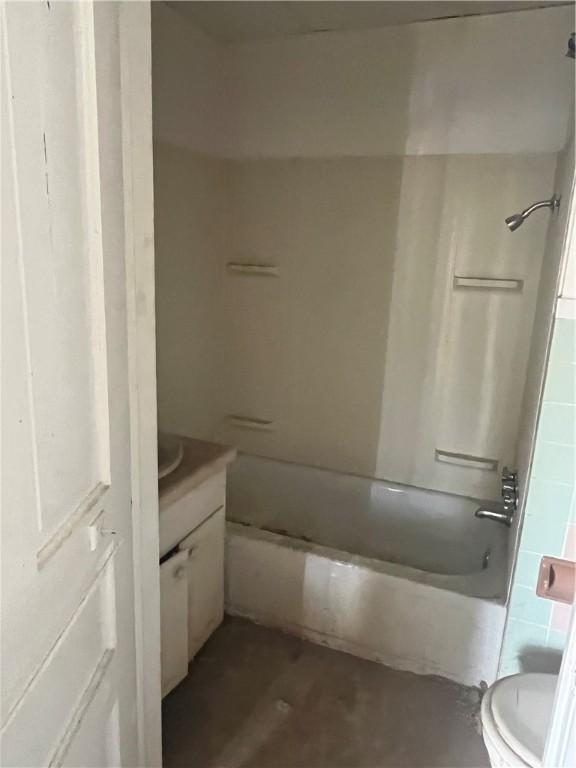 214 E Fairview Ave, Connellsville, PA 15425 - full bathroom featuring vanity and shower / bathtub combination