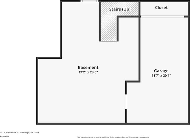 301 N Winebiddle St, Garfield, PA 15224 - view of floor plan / room layout