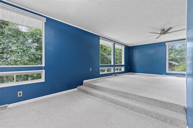 1082 N Boundary, Cranberry Twp, PA 16066 - carpeted spare room with a textured ceiling and ceiling fan