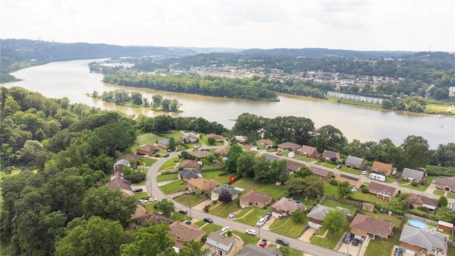 1919 Outlook Dr, Penn Hills, PA 15147 - aerial view of property and surrounding area featuring a nearby body of water and nearby suburban area