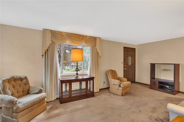 1919 Outlook Dr, Penn Hills, PA 15147 - living area with carpet floors and baseboards