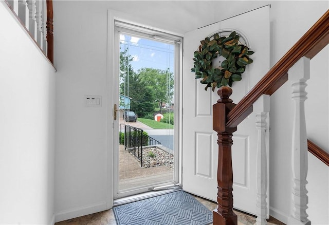 1214 Regency Dr, Mccandless, PA 15237 - foyer featuring stairs and baseboards
