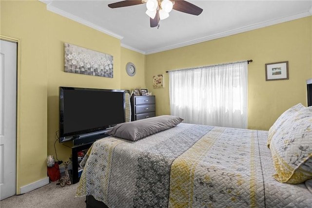 422 Ella St, Bloomfield, PA 15224 - bedroom featuring crown molding, carpet, and a ceiling fan