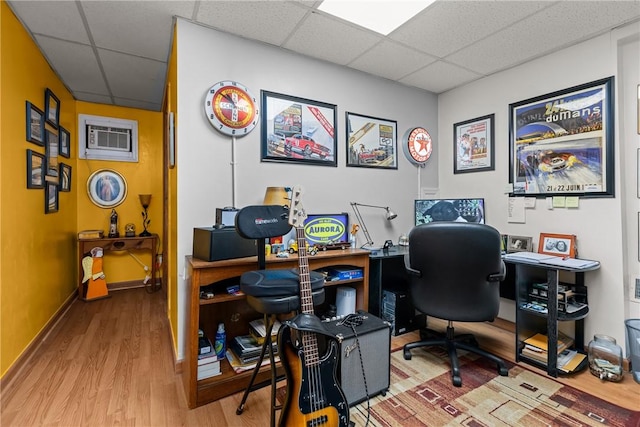 422 Ella St, Bloomfield, PA 15224 - office space featuring a paneled ceiling and wood finished floors