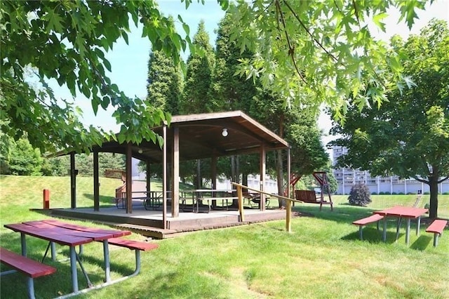 1160 Bower Hill Rd Unit 1101B, Mt Lebanon, PA 15243 - view of community with a gazebo and a yard