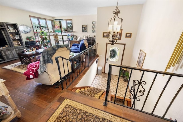 334 Park St, North Union Twp, PA 15401 - stairs featuring hardwood / wood-style floors