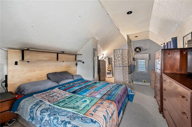 1860 Jancey St, Morningside, PA 15206 - bedroom with a textured ceiling, vaulted ceiling, and carpet