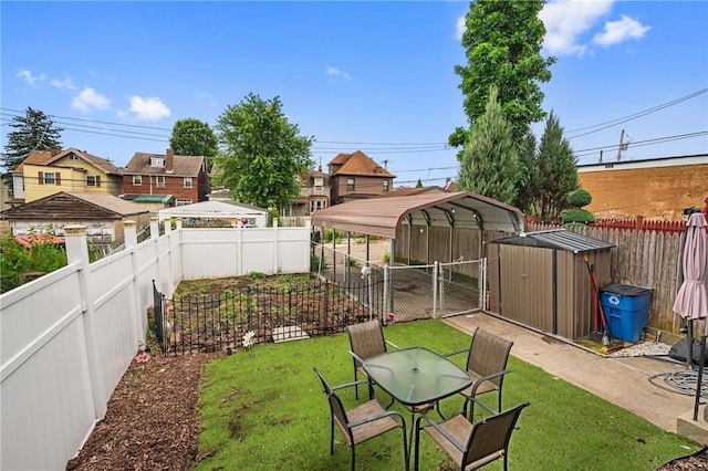 1860 Jancey St, Morningside, PA 15206 - fenced backyard featuring a detached carport