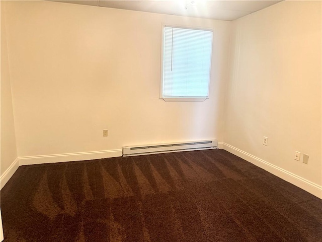230 E Water St, Slippery Rock Boro, PA 16057 - spare room featuring baseboard heating and dark carpet