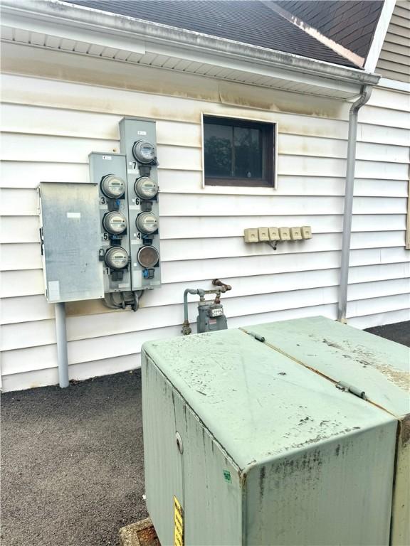 230 E Water St, Slippery Rock Boro, PA 16057 - exterior view of gas meter and electric meter
