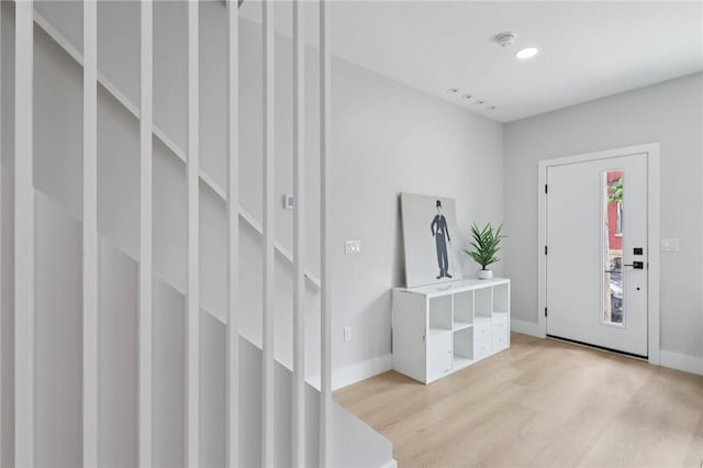 1211 Boyle St, Central North Side, PA 15212 - foyer entrance with light wood-style floors and recessed lighting