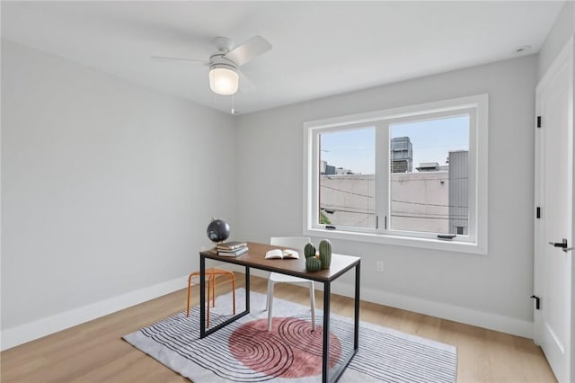 1211 Boyle St, Central North Side, PA 15212 - office space with wood finished floors and a ceiling fan