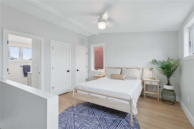 1211 Boyle St, Central North Side, PA 15212 - bedroom featuring light wood finished floors, multiple windows, and ceiling fan