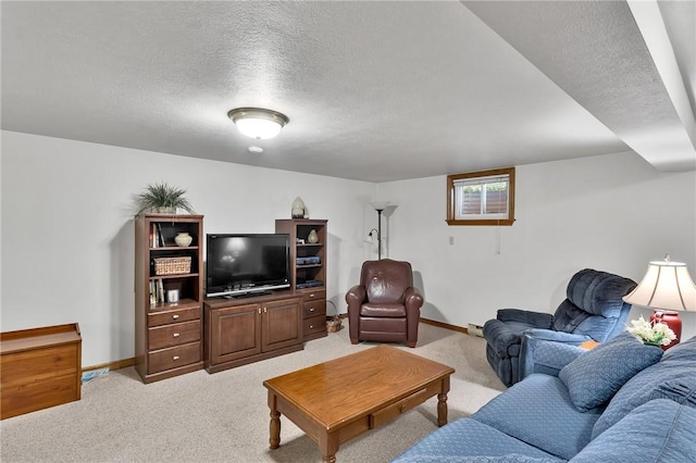 2899 E Elfinwild Rd, Hampton, PA 15101 - living area with a textured ceiling and light carpet
