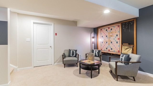 326 Stately Ct, Adams Twp, PA 16046 - sitting room with carpet and recessed lighting