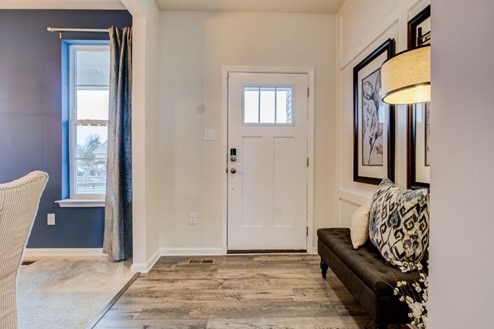 326 Stately Ct, Adams Twp, PA 16046 - entrance foyer featuring baseboards and wood finished floors